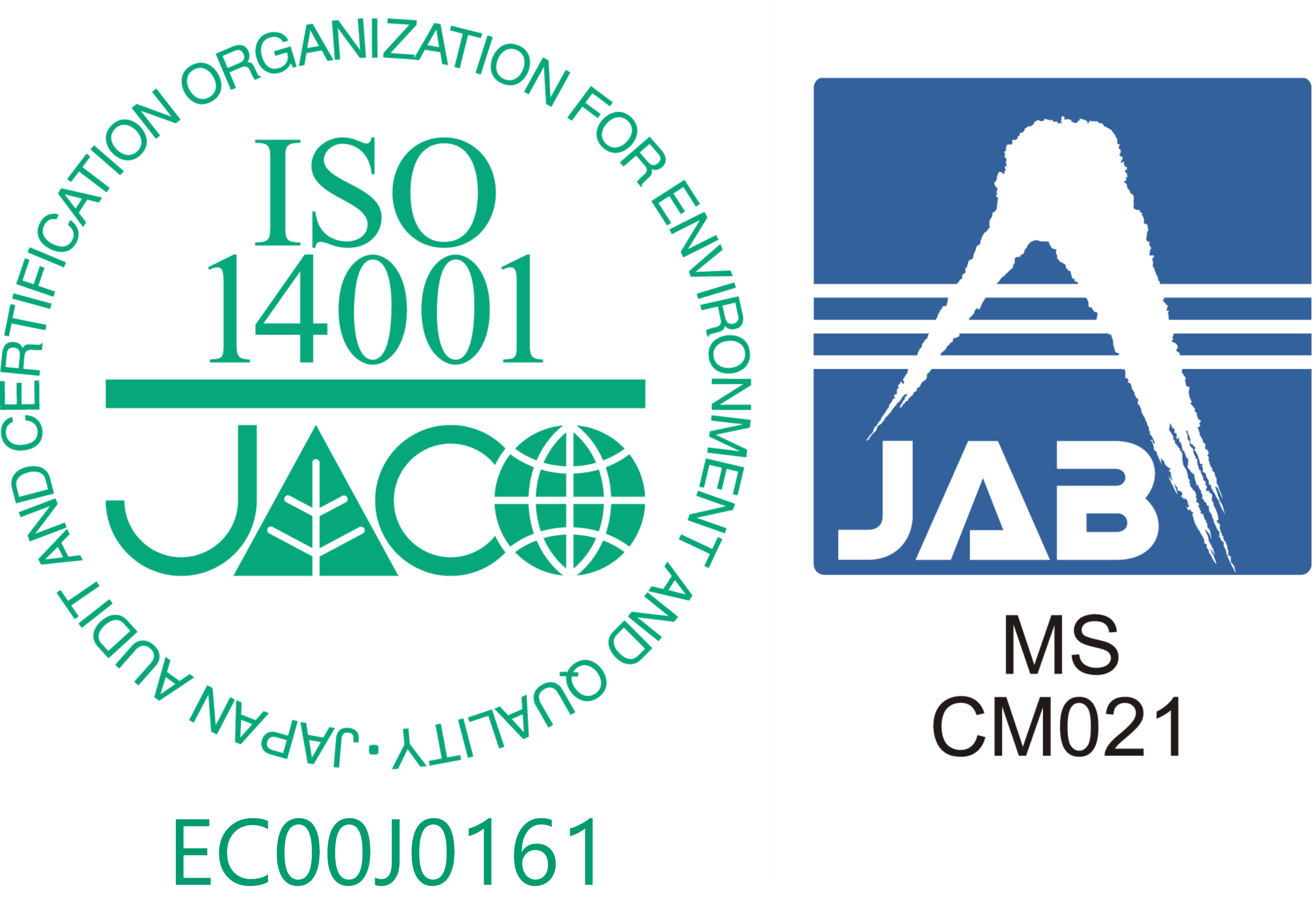 ISO14001 JACO EC00J0161 / JAB MS CM021